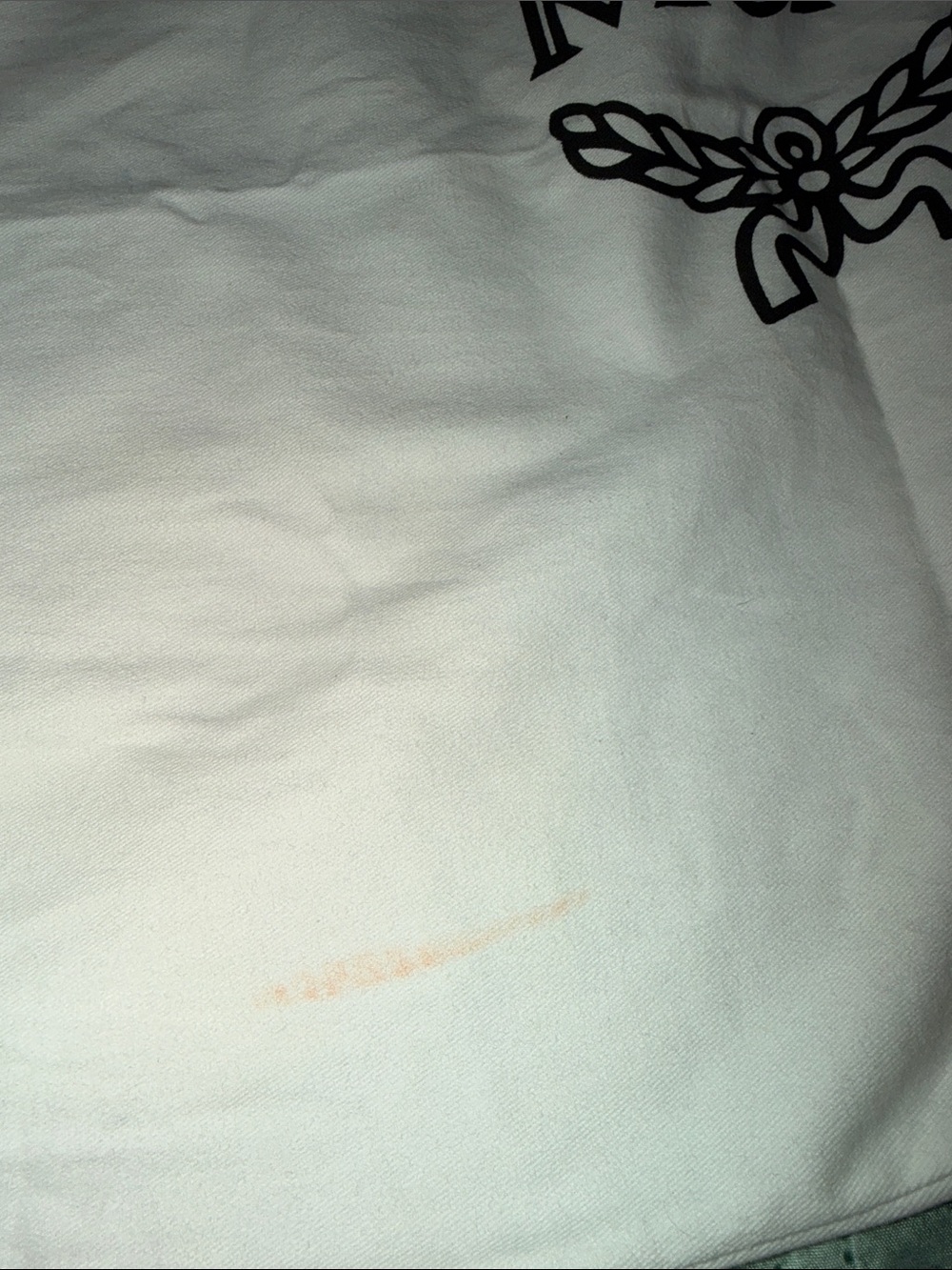 MCM White Drawstring Logo Dust Bag - Picture 6 of 6